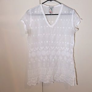 Johnny was white embroidered tunic